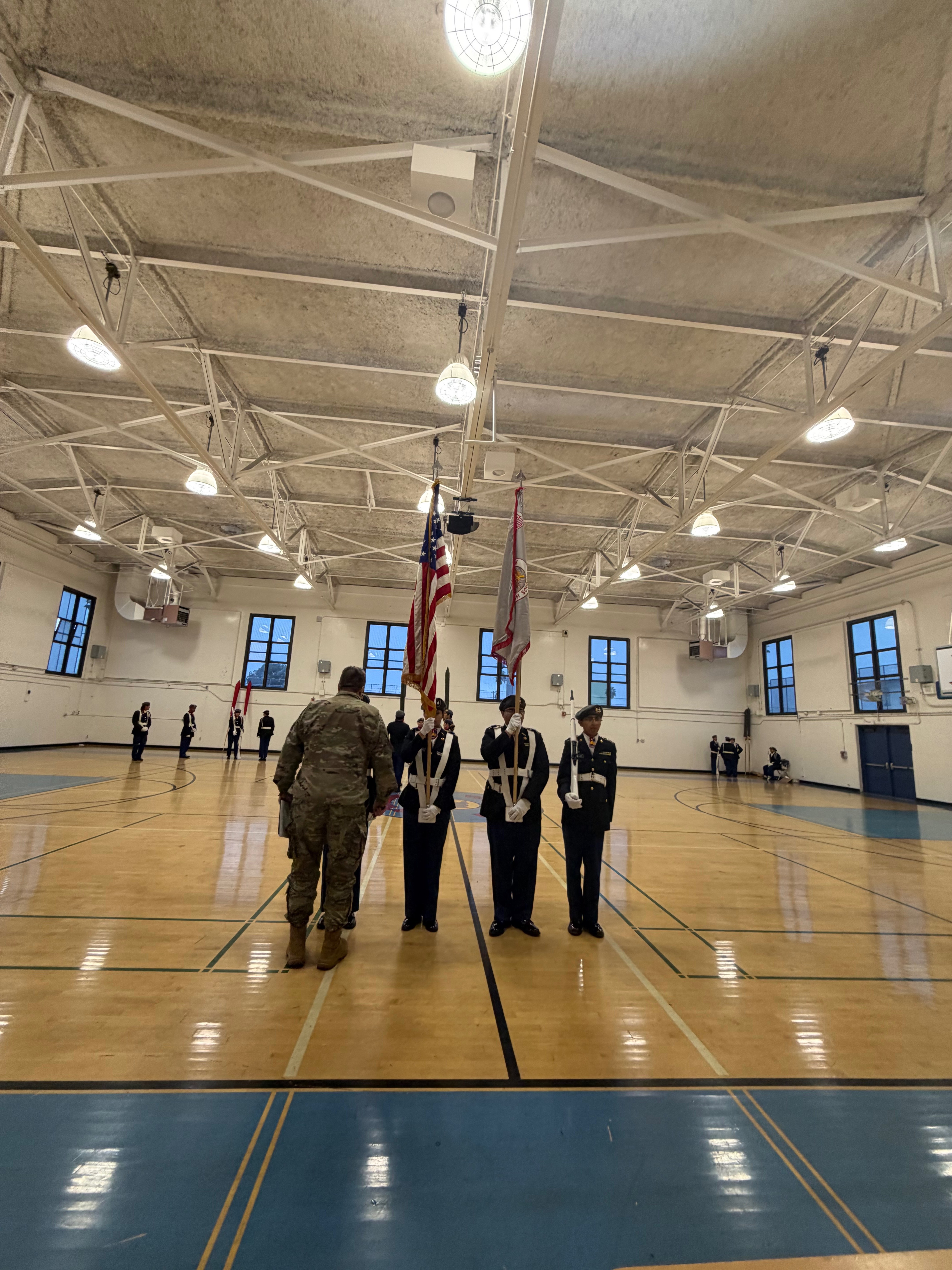 Color Guard presenting US and Army flags